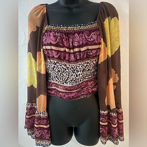 FP Movement by Free People Floral and Leopard Print Top